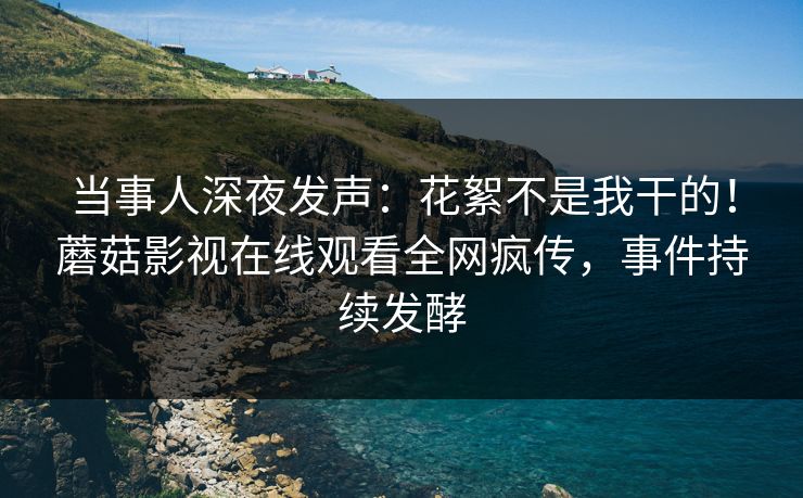 当事人深夜发声：花絮不是我干的！蘑菇影视在线观看全网疯传，事件持续发酵