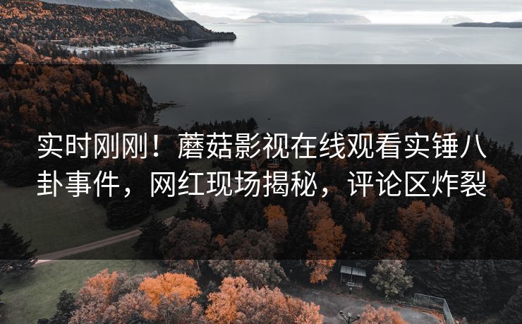 实时刚刚！蘑菇影视在线观看实锤八卦事件，网红现场揭秘，评论区炸裂