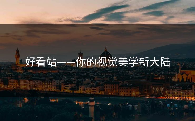 好看站——你的视觉美学新大陆
